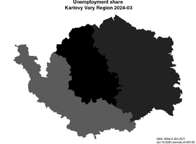 unemployment in Karlovy Vary Region akt/unemployment-share-CZ041-lau