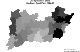 unemployment in Southern Great Plain akt/unemployment-share-HU33-lau