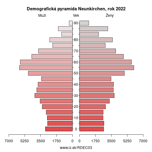 demograficky strom DEC03 Neunkirchen demografická pyramída