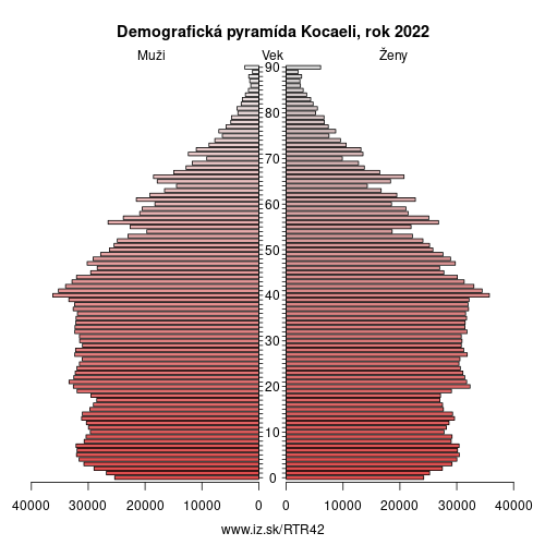 demograficky strom TR42 Kocaeli demografická pyramída