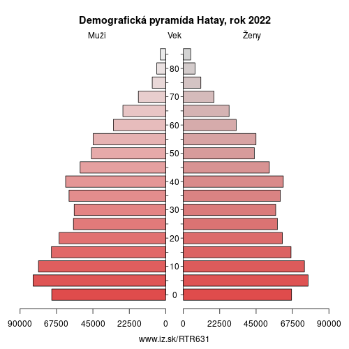demograficky strom TR631 Hatay demografická pyramída