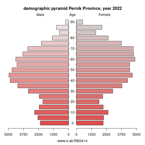 demographic pyramid BG414 Pernik Province