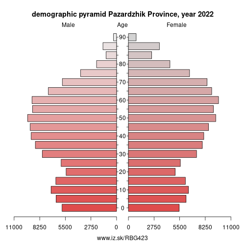 demographic pyramid BG423 Pazardzhik Province