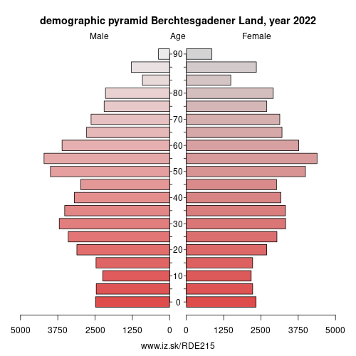 demographic pyramid DE215 Berchtesgadener Land