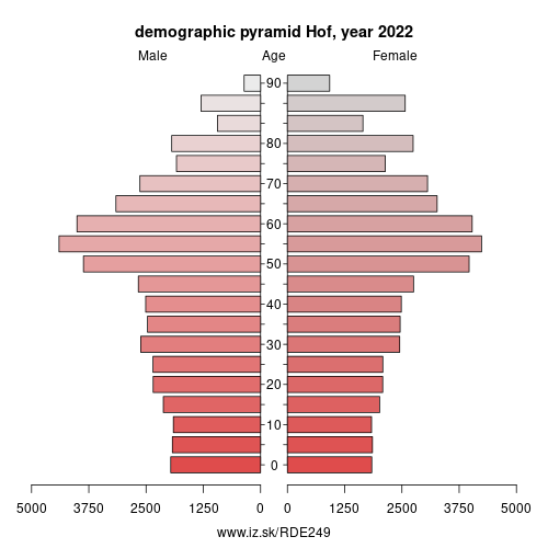 demographic pyramid DE249 Hof