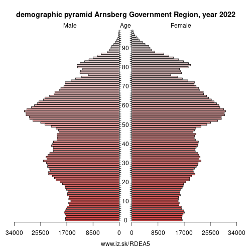 demographic pyramid DEA5 Arnsberg Government Region