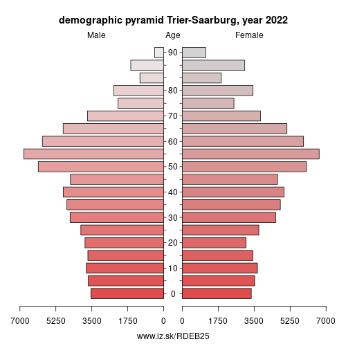 demographic pyramid DEB25 Trier-Saarburg