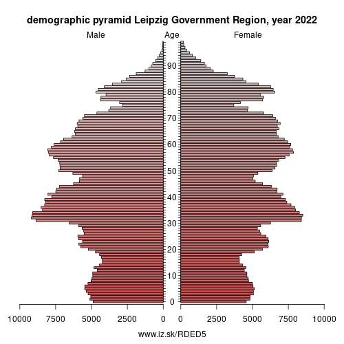 demographic pyramid DED5 Leipzig Government Region