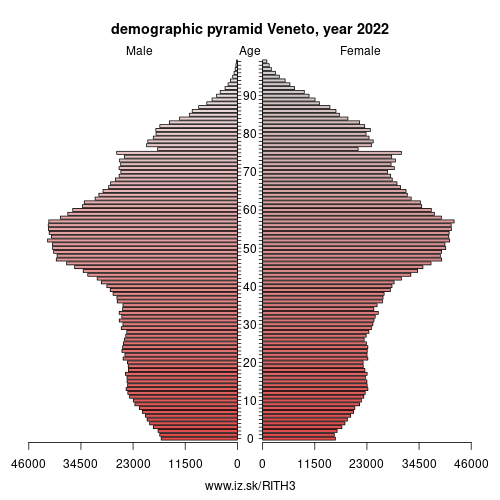 demographic pyramid ITH3 Veneto