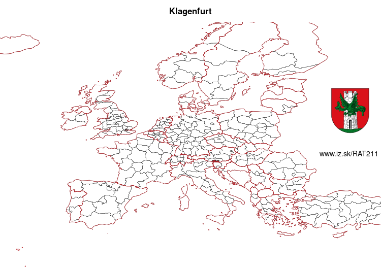 map of Klagenfurt AT211