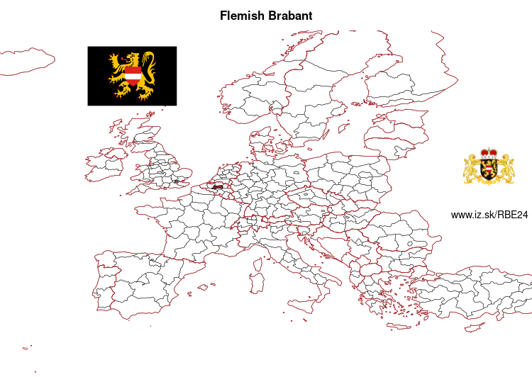 map of Flemish Brabant BE24