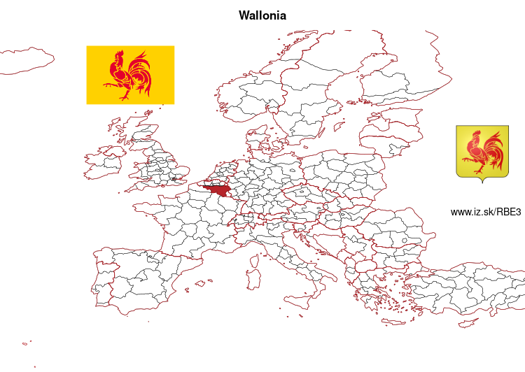 map of Wallonia BE3