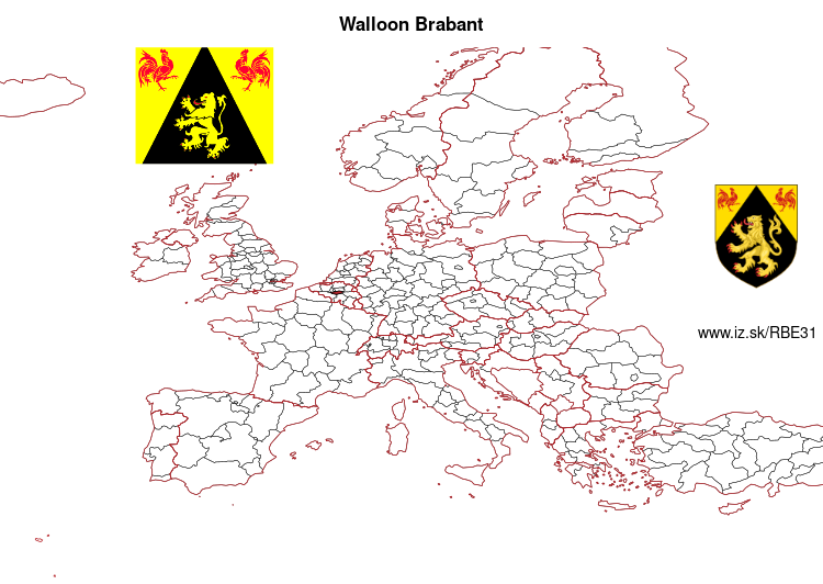 map of Walloon Brabant BE31