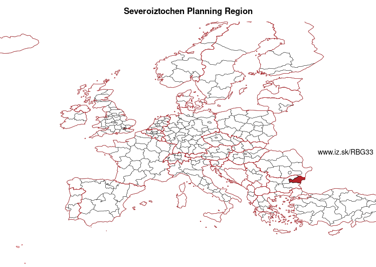 map of Severoiztochen Planning Region BG33