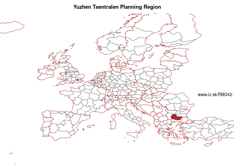 map of Yugozapaden Planning Region BG42