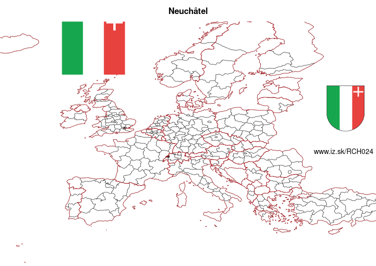 map of Neuchâtel CH024