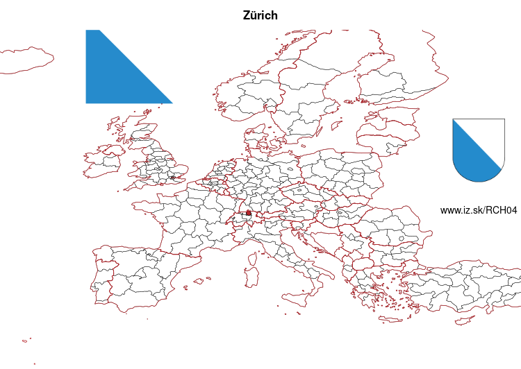 map of Canton of Zürich CH04