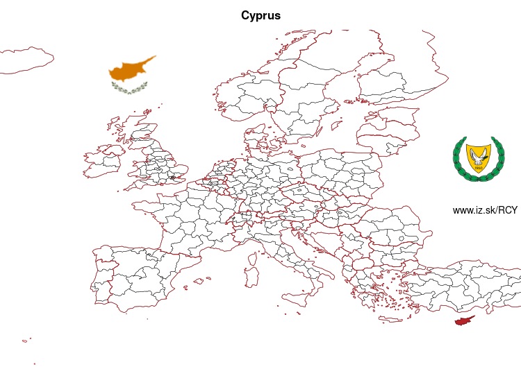 map of Cyprus CY