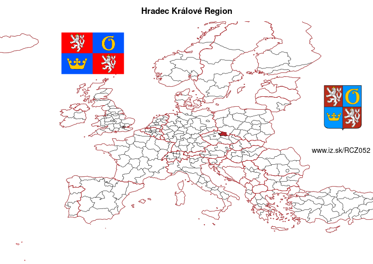 map of Hradec Králové Region CZ052