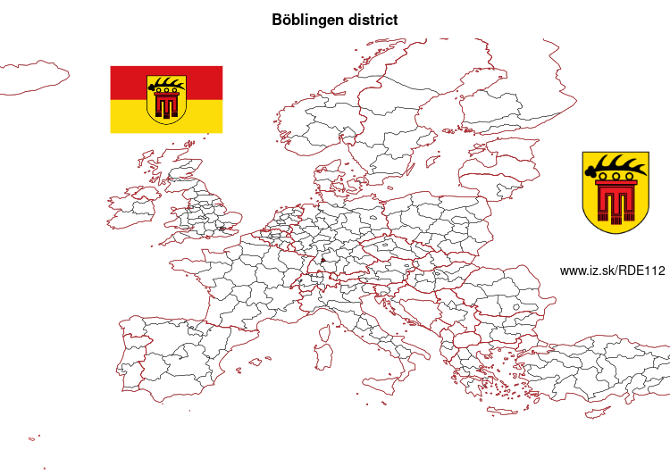 map of Böblingen district DE112