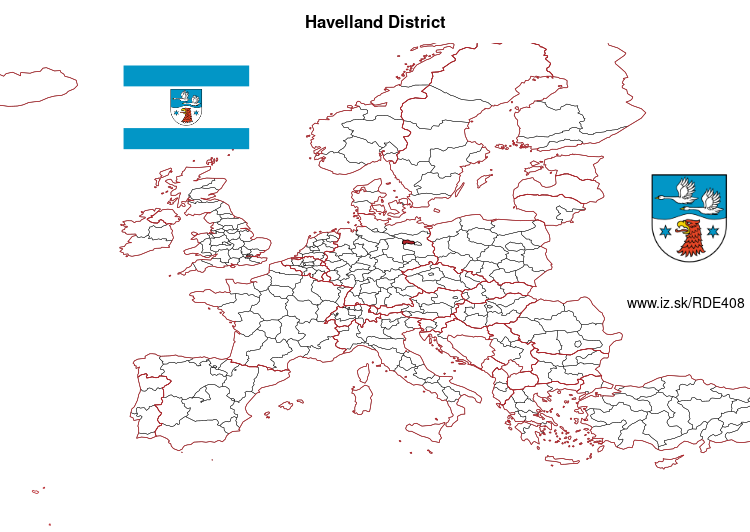 map of Havelland District DE408