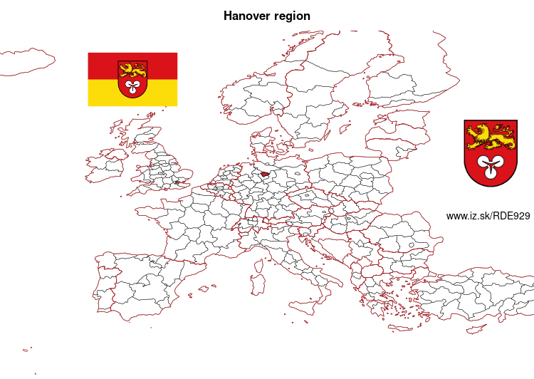 map of Hanover region DE929