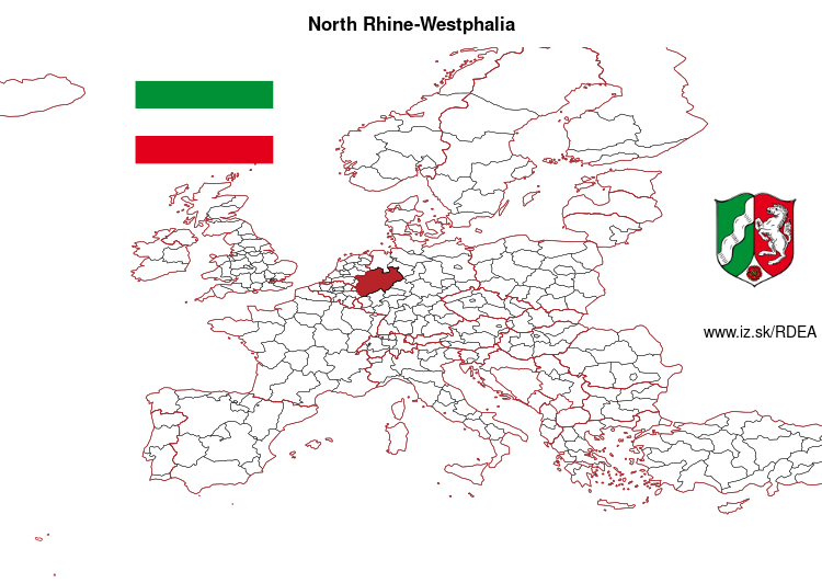 map of North Rhine-Westphalia DEA