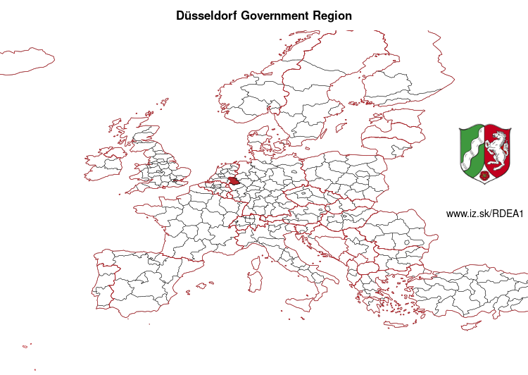 map of Düsseldorf Government Region DEA1