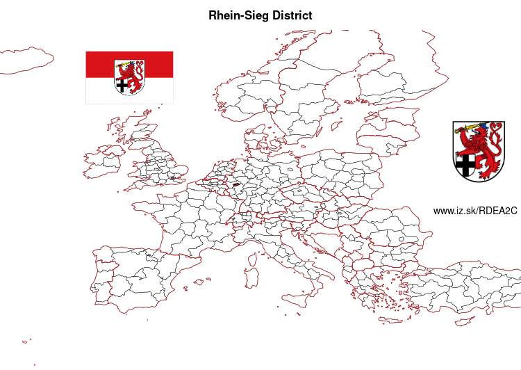 map of Rhein-Sieg District DEA2C