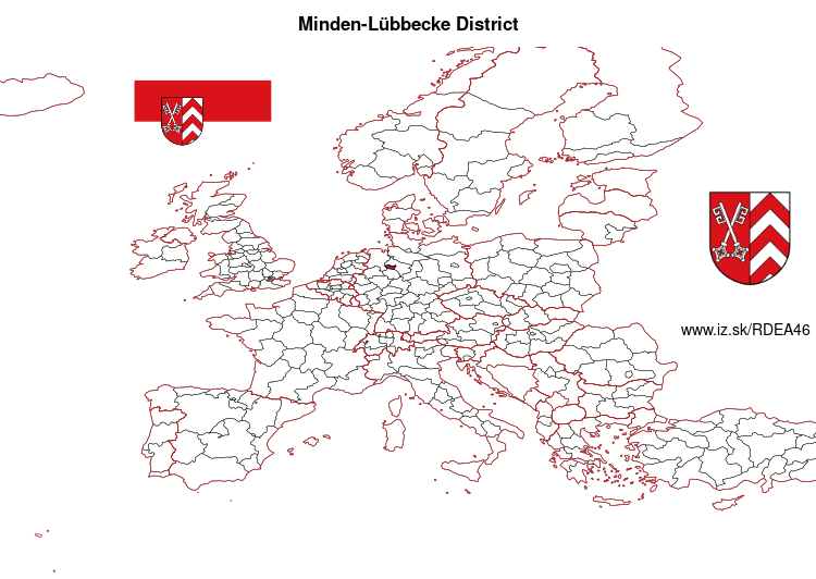 map of Minden-Lübbecke District DEA46