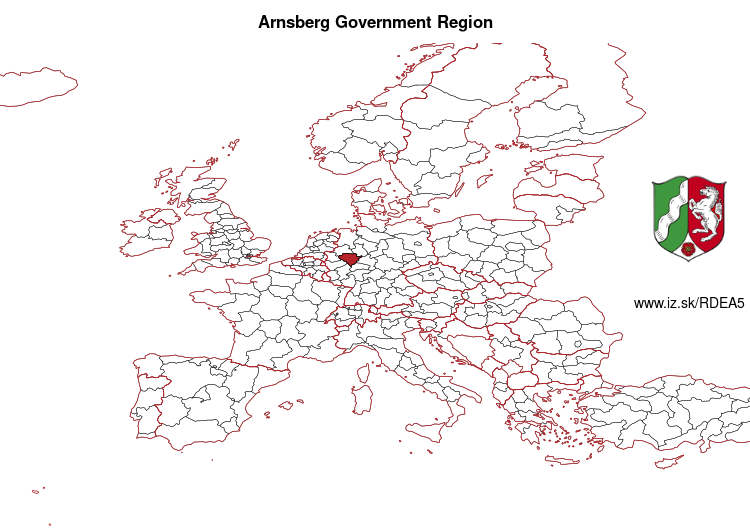 map of Arnsberg Government Region DEA5