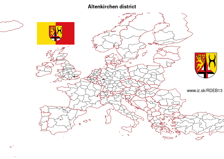 map of Altenkirchen district DEB13