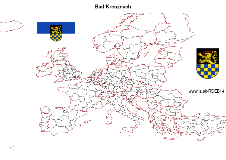 map of Bad Kreuznach DEB14