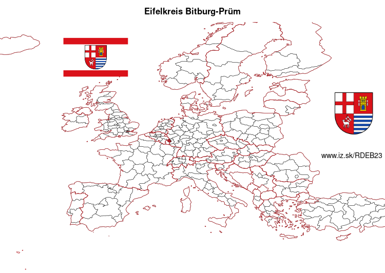 map of Eifelkreis Bitburg-Prüm DEB23