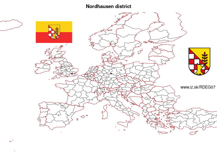 map of Nordhausen district DEG07