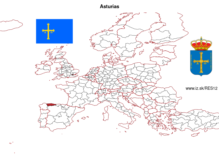 map of Asturias ES12