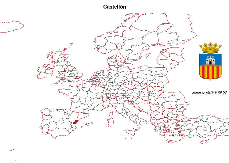 map of Castellón ES522