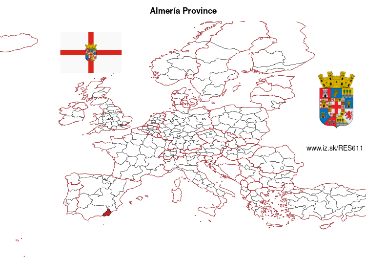 map of Almería Province ES611