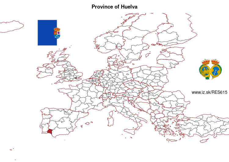 map of Province of Huelva ES615