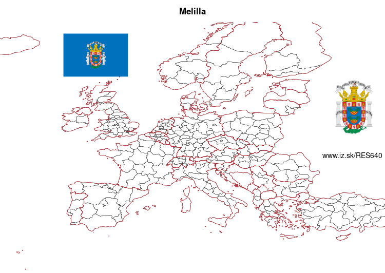 map of Melilla ES640