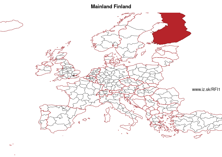 map of Mainland Finland FI1