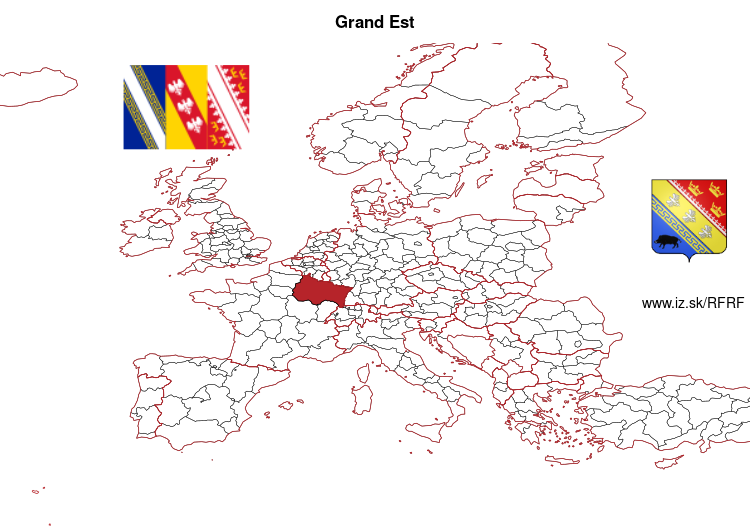 map of Grand Est FRF