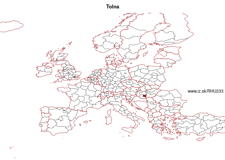 map of Tolna County HU233