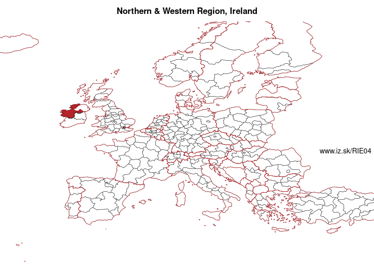 map of Northern & Western Region IE04