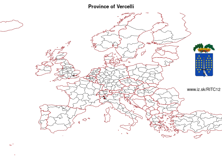 map of Province of Vercelli ITC12