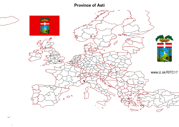 map of Province of Asti ITC17