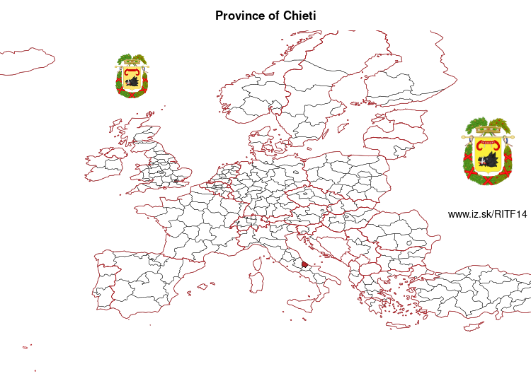 map of Province of Chieti ITF14