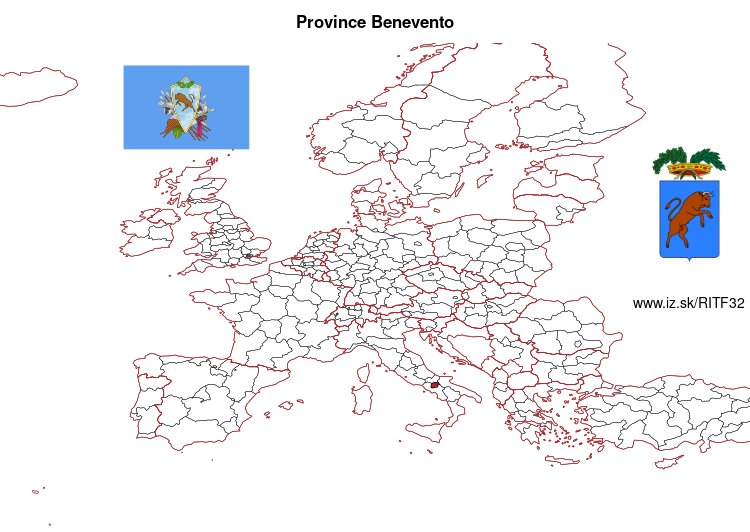 map of Province Benevento ITF32