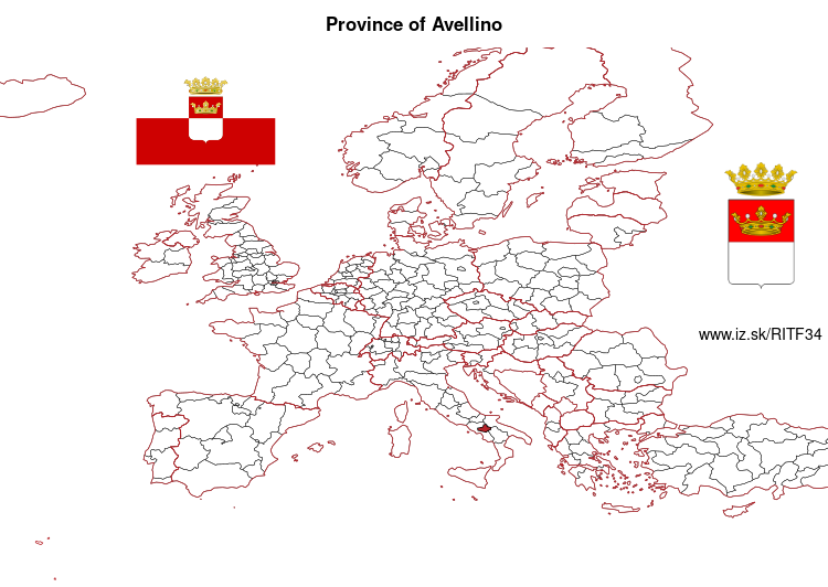 map of Province of Avellino ITF34