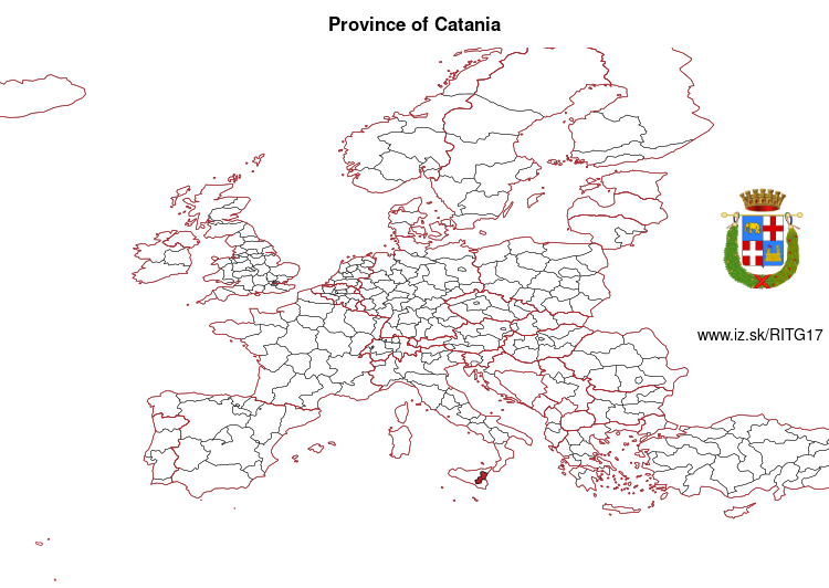 map of Province of Catania ITG17